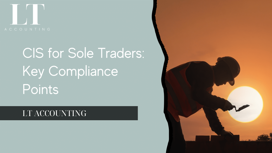 Visual representation of the Construction Industry Scheme CIS for sole traders, showing tax deduction rates, registration process, and compliance requirements in the UK construction sector.